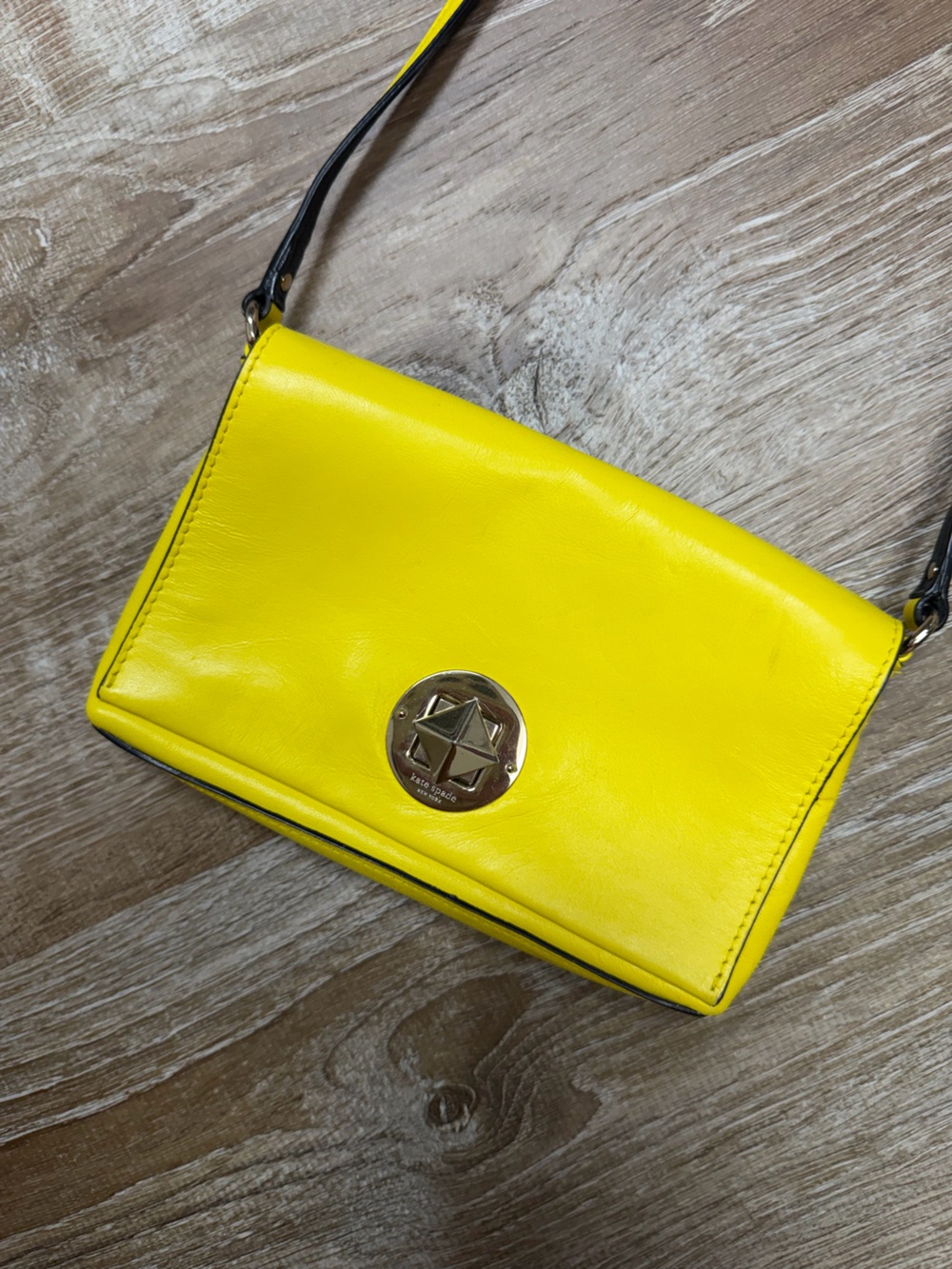Kate Spade Bright Yellow Mini Crossbody Purse – Small Shoulder Bag